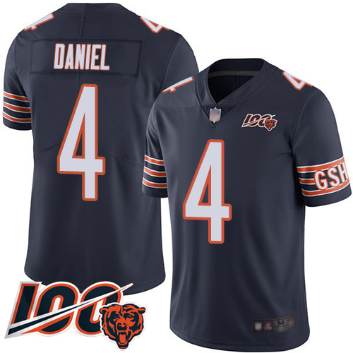 Chicago Bears Limited Navy Blue Men Chase Daniel Home Jersey NFL Football 4 100th Season